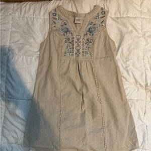 Knox Rose Tan Pleated Embellished Sundress